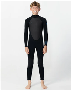 O'Neill KIDS REACTOR 2 BACK ZIP FULL 3/2MM, BLK/BLK