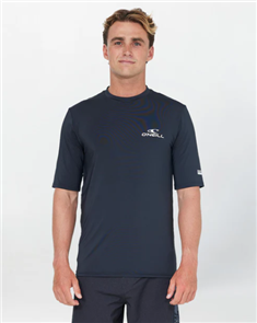 O'Neill CLEAN & MEAN S/S RASH TEE, BLACK