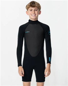 O'Neill BOYS REACTOR 2 BZ LS SPRING SUIT 2MM, BLK/BLK