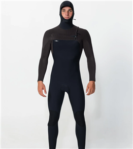 O'Neill HYPERFREAK HOODED CHEST ZIP FULL 5/4+MM L/S STEAMER, A00 BLK/ARABICA