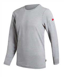 FLORENCE MARINE X Airtex Long Sleeve Rash Vest, Light Heather Grey