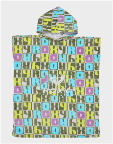 Roxy GIRLS RG STAY MAGICAL HOODED TOWEL, OIL GREEN