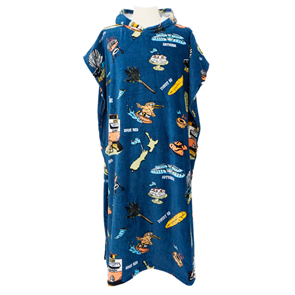 Sticky Johnson 100% Cotton Kiwi Summer Unisex Hooded Towel, Blue