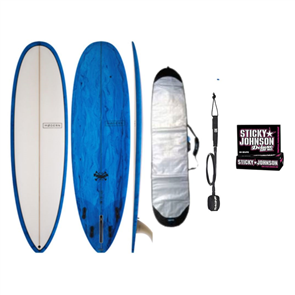 Modern Love Child Surfboard Blue Tint Combo, includes Bag, Leash & Wax