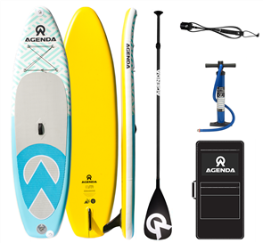 Agenda Tender iSUP 10'6 Combo with Adjustable Carbon Paddle & 9ft Leash