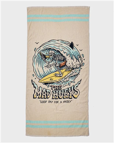 The Mad Hueys SURFING SHOEY SURF TOWEL, CEMENT