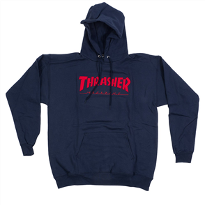 Thrasher Mag Logo Felt Stitchedhood Navy