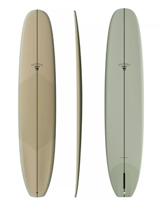 Thunderbolt Surfboards Skindog OG Double Scoop Longboard Surfboard, SAND/SAGE