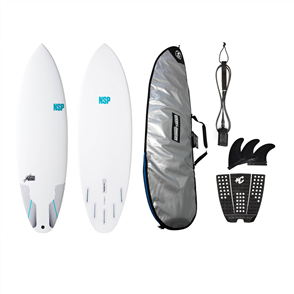 NSP Shapers Union Tinder D8 Surfboard Combo including Bag,Fins,Leash &