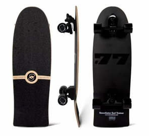 SmoothStar Toledo 77 Black  (S) 31” Thruster D Surf Skateboard, Black