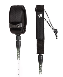 Creatures Of Leisure LONGBOARD ANKLE 9 LEASH, WHITE SPECKLE BLACK