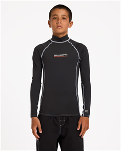 Billabong Wetsuits BOYS 8-16 50+UPF SPEC 73 PF L/S RASH TOP, WSH BLK