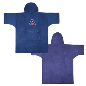 Armstrong Foils 100% COTTON PONCHO HOODED TOWEL ADULT, DARK BLUE