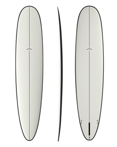 Thunderbolt Surfboards CJ Parallax Plus Surfboard, White/Carbon rail