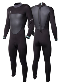 Vissla Wetsuits EASY SEAS 3/2MM BACK-ZIP STEAMER, BLACK