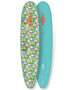 Walden Magic Wahine Surfboard, Teal/ Floral