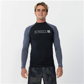 O'Neill REACTOR BLOCK UV LS RASH VEST, BLUE