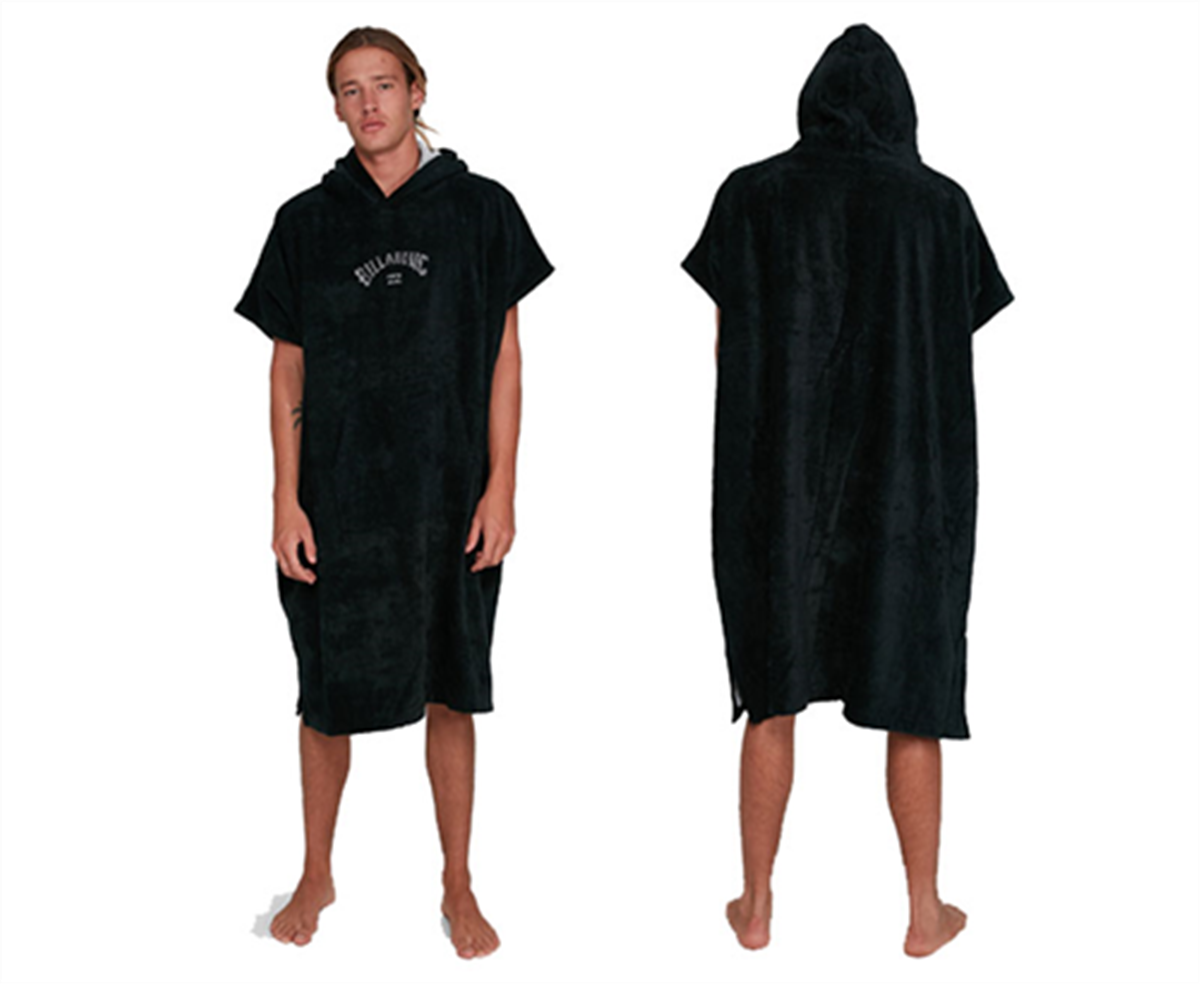Billabong 100 Cotton Wetsuit Hooded Towel Adult, Black Underground Surf