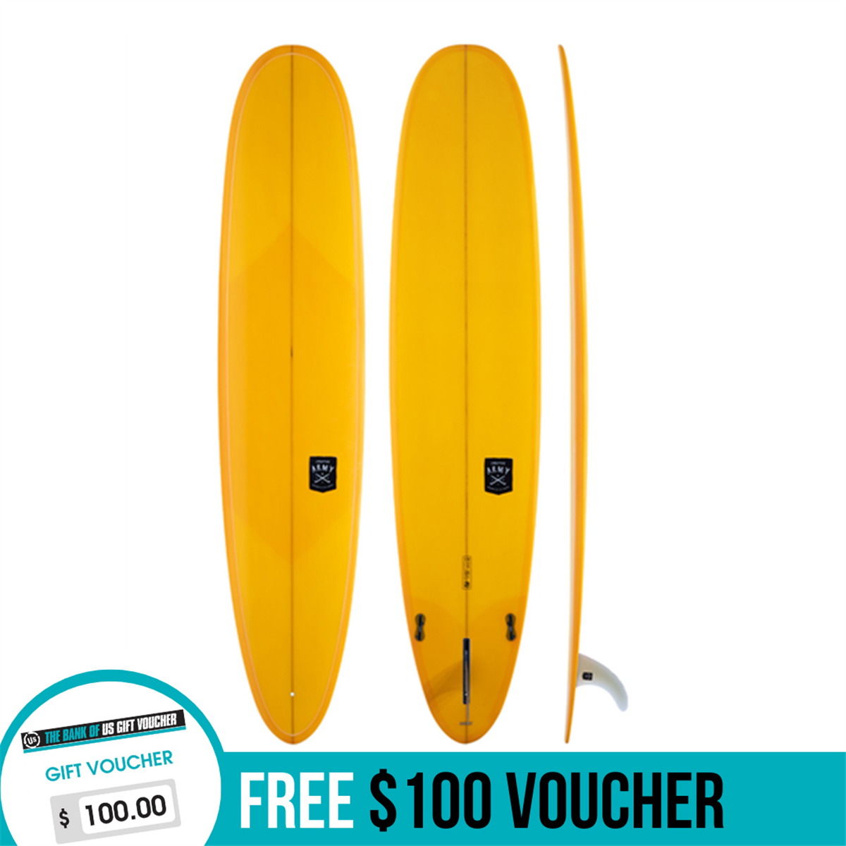 Creative Army 5 Sugars Pu Longboard New 22 23 Colour Saffron