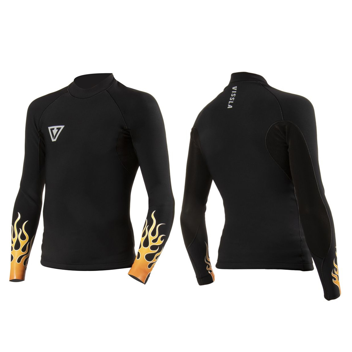 Vissla High Fire Boys 1Mm Ls Jacket, Black | Underground Surf