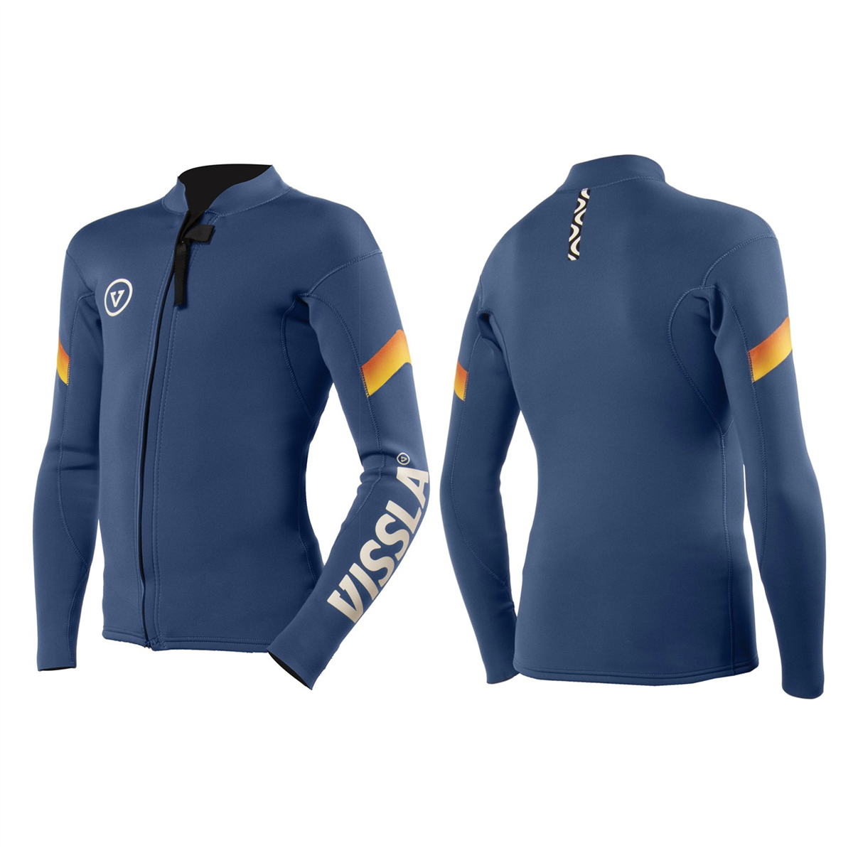 Vissla Wetsuits 7 Seas Boys Raditude 2Mm Front Zip Wetsuit Top, Harbor