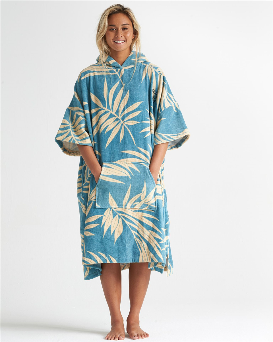Billabong Womens Hooded Towel, Blue Palms Underground Surf