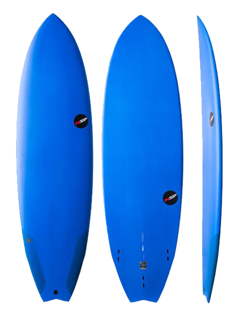 Nsp Protech Epoxy Fish Surfboard, Blue Underground Surf