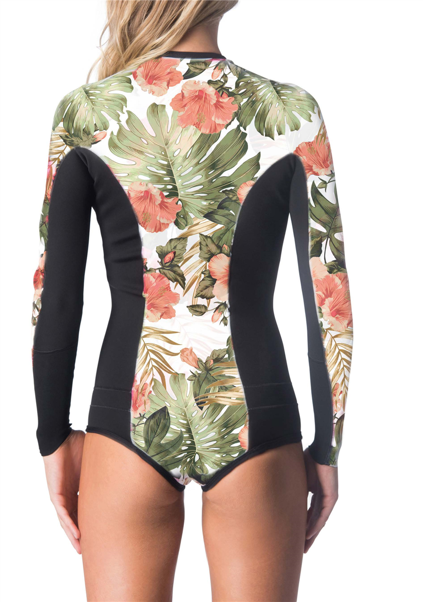 Rip Curl G Bomb Long Sleeve Hi Cut Spring Suit, 1000 White