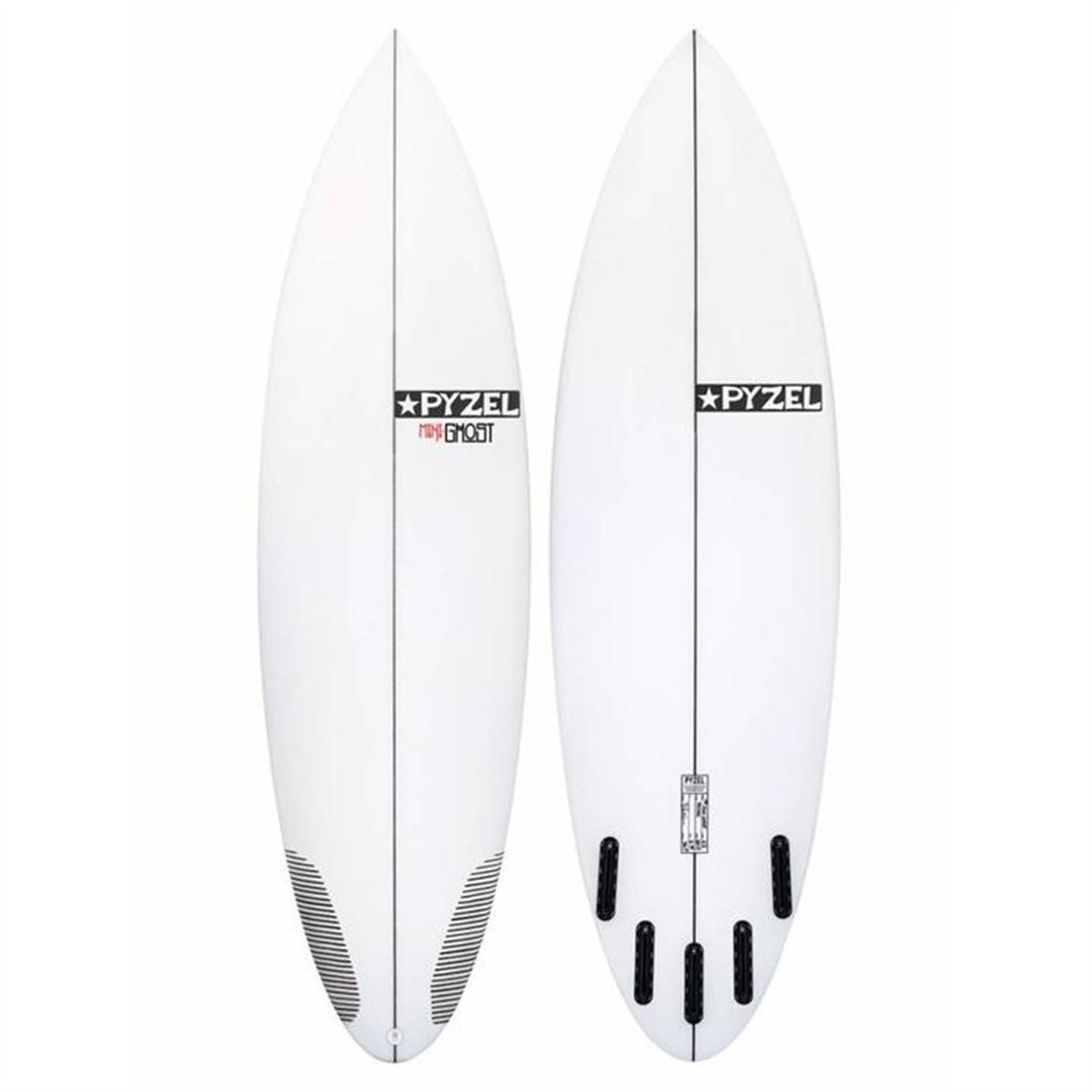 Pyzel Mini Ghost Round Tail Surfboard With 5 Future Fin Boxes